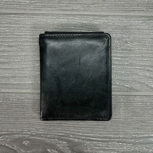Geoffrey Beene Black Genuine Leather Bifold Wallet with Money Clip - Flaws
